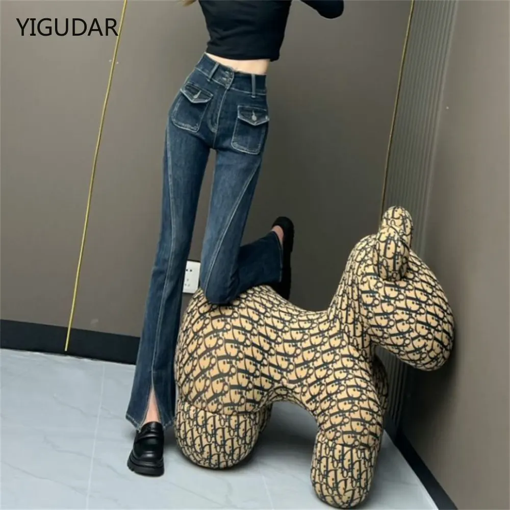 

Flare Jeans Low Waist Loose Comfortable Jeans For Women Pants 2022 Elastic Fashion Boyfriend Style Denim Pant Trousers