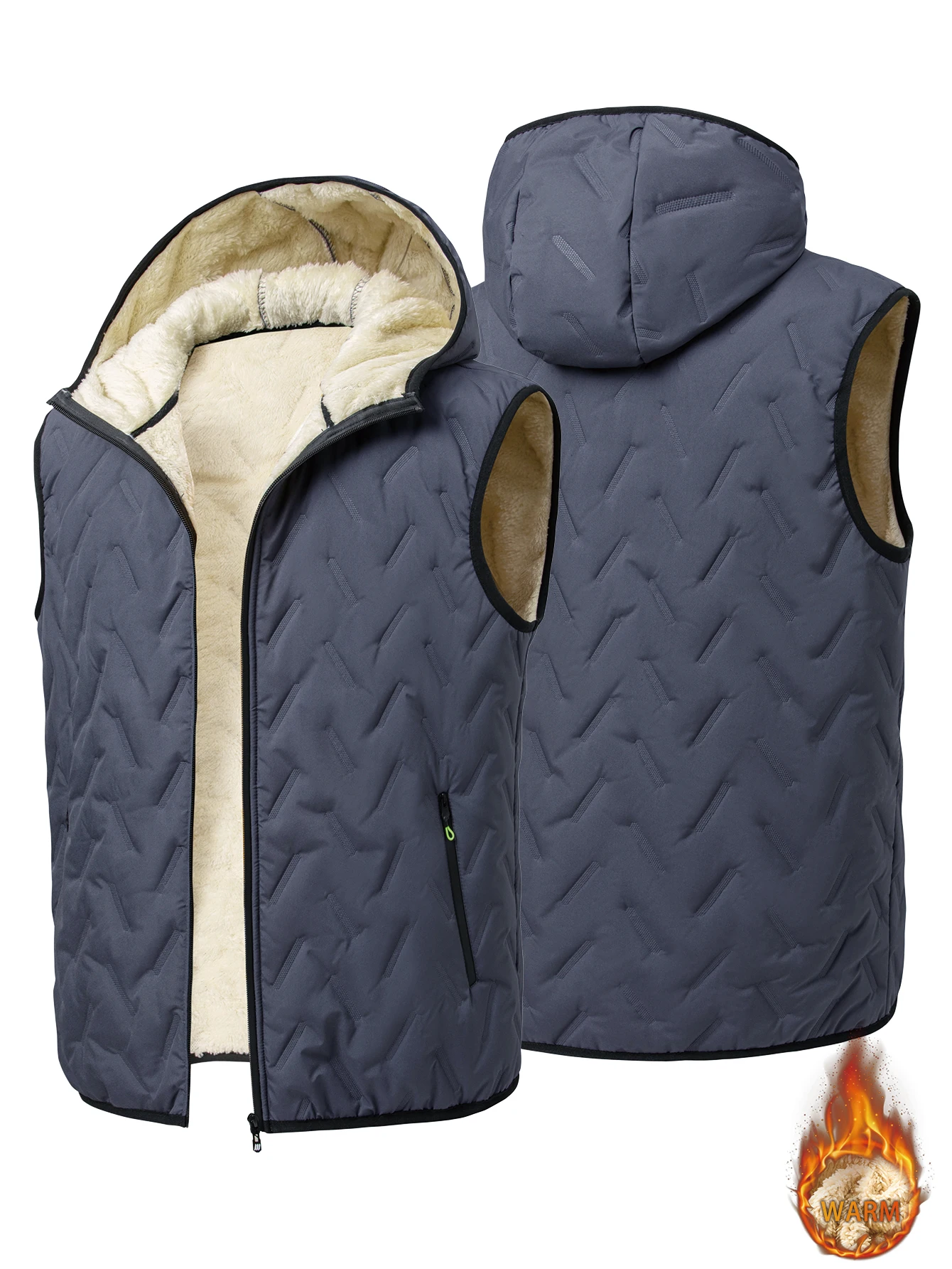 Men's Padded Jackets for Man Work Vest Winterize Winter Clothes Running Vests Heated Gilet Male Coat Fleece Body Warmer Clothing