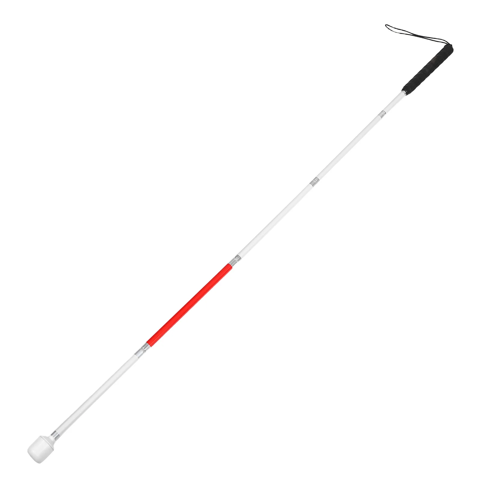 

Foldable Blind Cane 5-Section Aluminum Alloy Travel Walking Stick For Seniors Portable Mobility Equipment Anti-Slip Navigation