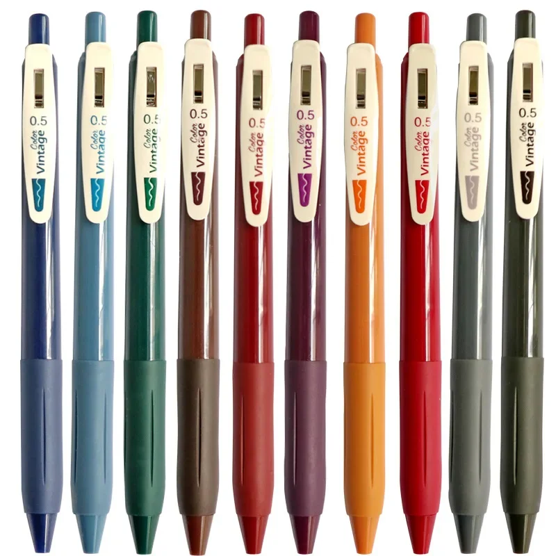 

24 шт., нейтральная ручка в стиле ретро, ручная учетная запись, скандинавская цветная ручка, милые канцелярские принадлежности, гелевые ручки