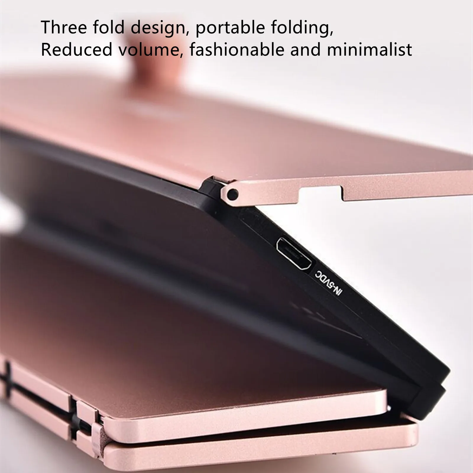 Portable Foldable Bluetooth Keyboard Mobile Phone Wireless Key Panel Windows Laptop Tablet Computer iPad Charge Clavier Holder