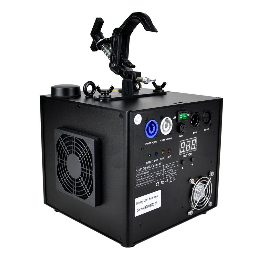 8 X 650W Sparklers Waterfall Fire Works Pyrotechnics Remote DMX512 Control Cold Fire Aluminum Machine Spark  TI ZI Powder