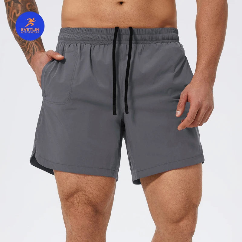 SVETLIN High Quality EU US Size Men Skin-friendly Breathable Quick Dry Double Layer Shorts Ideal for Basketball