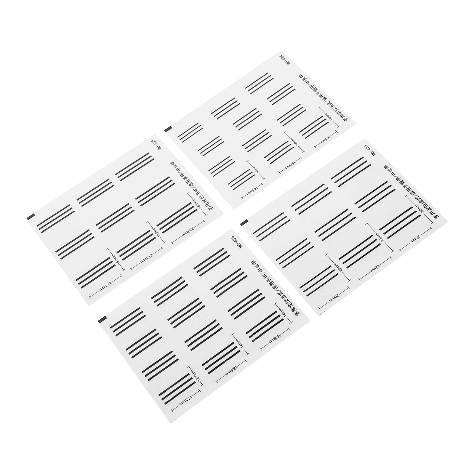 

4Pcs French Manicure Stickers Nail Art Crescent Smile Line Positioning Templates Salon Use Manicure Stickers Nails