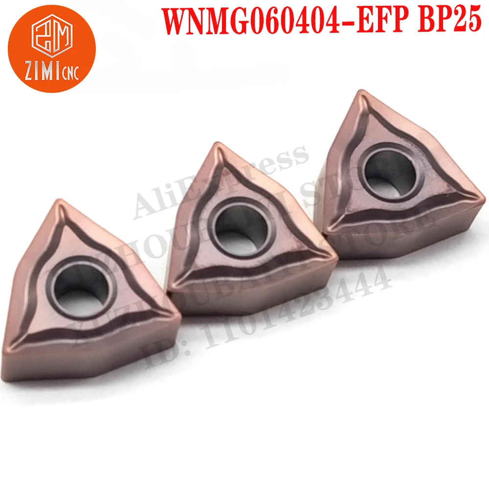 WNMG060404-EFP BP25 WNMG 060404 Sisipan Karbida Alat Pembubutan Pisau Pemotong alat CNC alat pemotong mekanis mesin bubut logam WNMG
