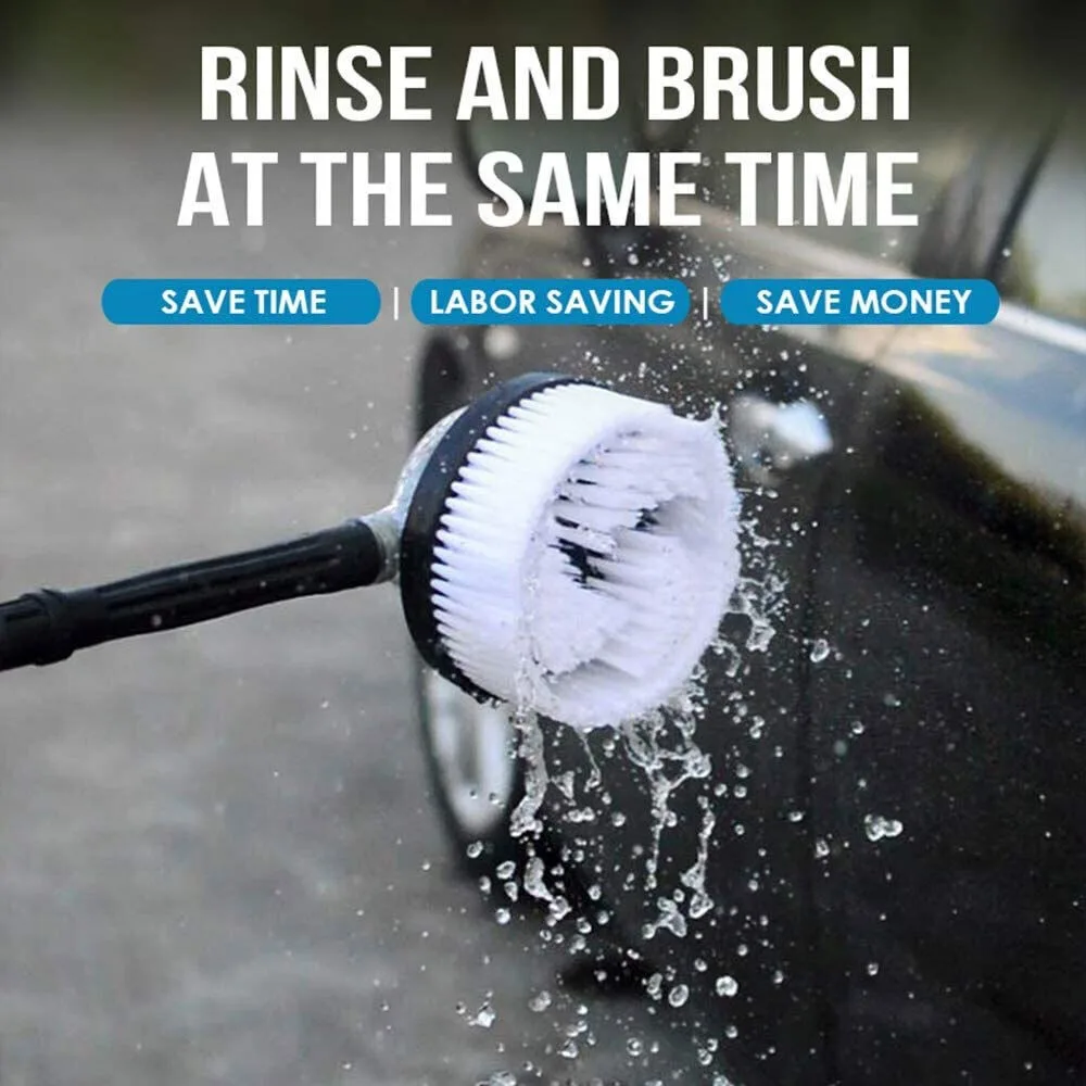 1 Pc High Pressure Car Wash Brush Portable Soft Bristled Round Head Brush Auto-Rotating Car Washing Brush Car Washer Accessories