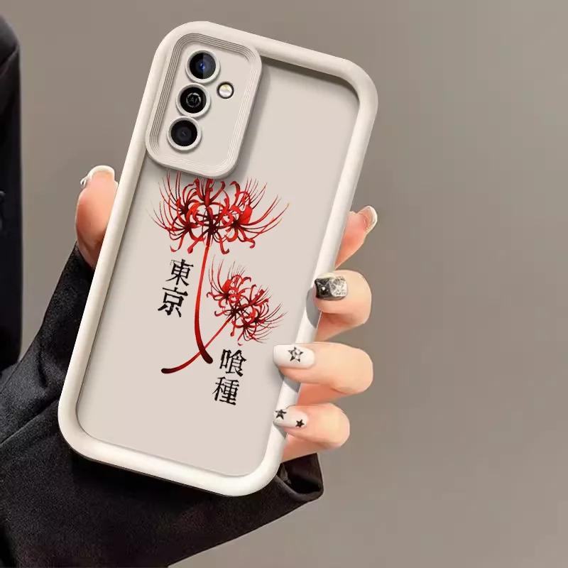 Japão anime t-tokyo ghoul caso de telefone para samsung galaxy s25 ultra s24 plus s23 fe s22 s21 a55 a54 5g silicone capa macia fundas