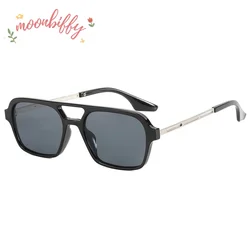Small Frame Square Sunglasses Woman Brand Designer Fashion Luxury Sun Glasses Female Vintage Hollow Leopard Blue Oculos De Sol