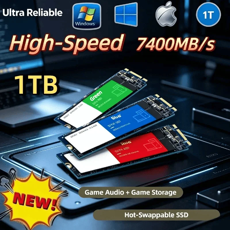 

2026 New 1TB M.2 NVMe SSD High Speed Internal Solid State Drive Hard Disk for Desktop Laptop PC Computer Upgrade Max