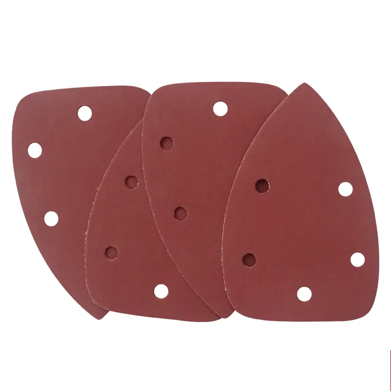 Sandpaper Triangle Sander Disc 140x90mm 40 Grit~400 Grit 5-hole Triangular Sandpaper for Abrasive Tools