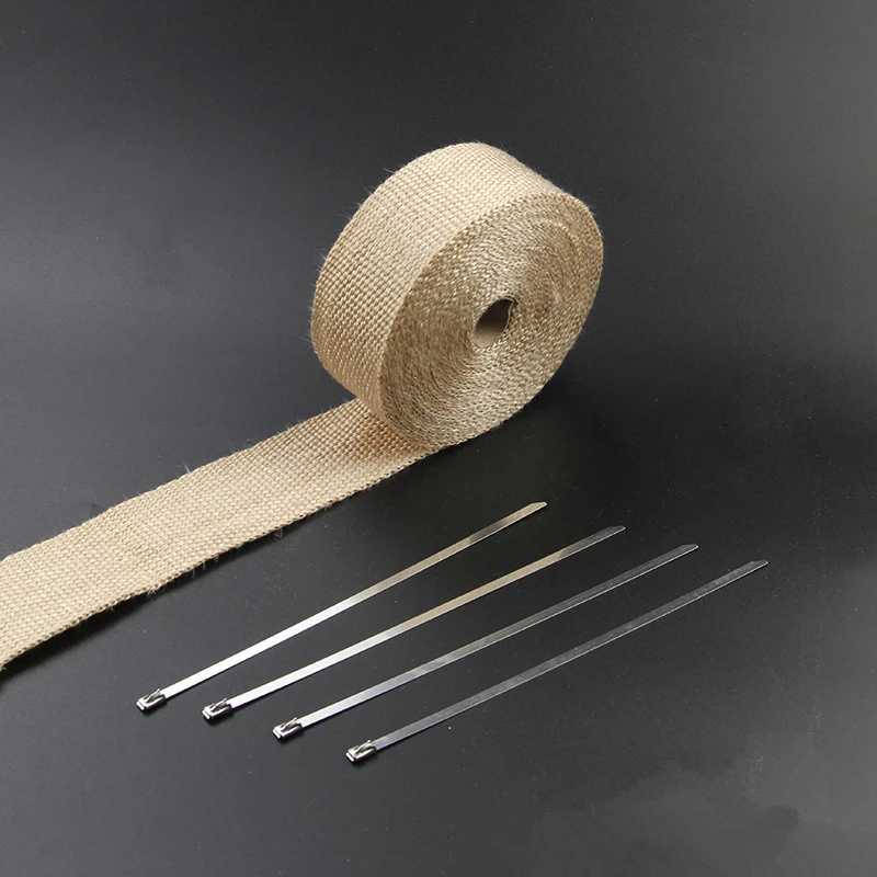 Vintage Motorcycle 5cm*5/10/15M Motorcycle Exhaust Pipe Header Heat Wrap Resistant Wrap Tape Fiberglass Heat Shield Motocross