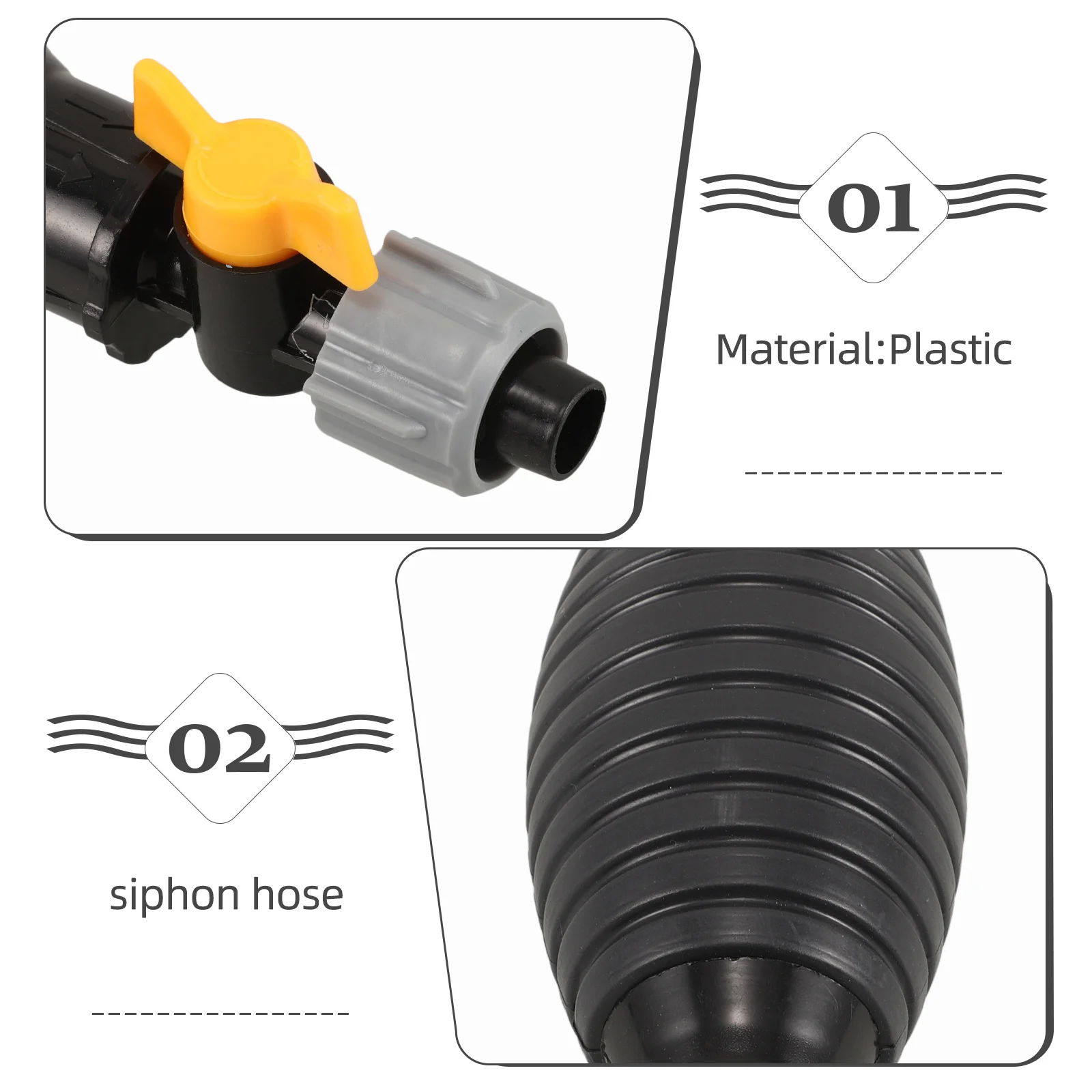 

Manual Oil Siphon Pump Portable Fuel Transfer Tool For Car Water Fish Tank Hand Operated Liquid Suction Engine Parts