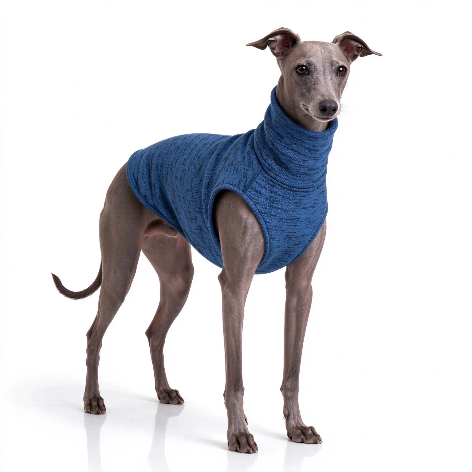 Winterfleece-sweatshirt, vest en pak voor windhonden, warme blauwe jas voor de herfst, winddichte pyjama voor windhonden.