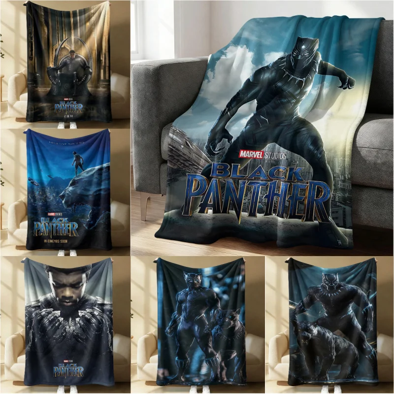 

Фланелевый плед Marvel Black Panther, теплый мягкий флисовый плед, уютный подарочный плед для дивана и кровати, подарок для фанатов супергероев