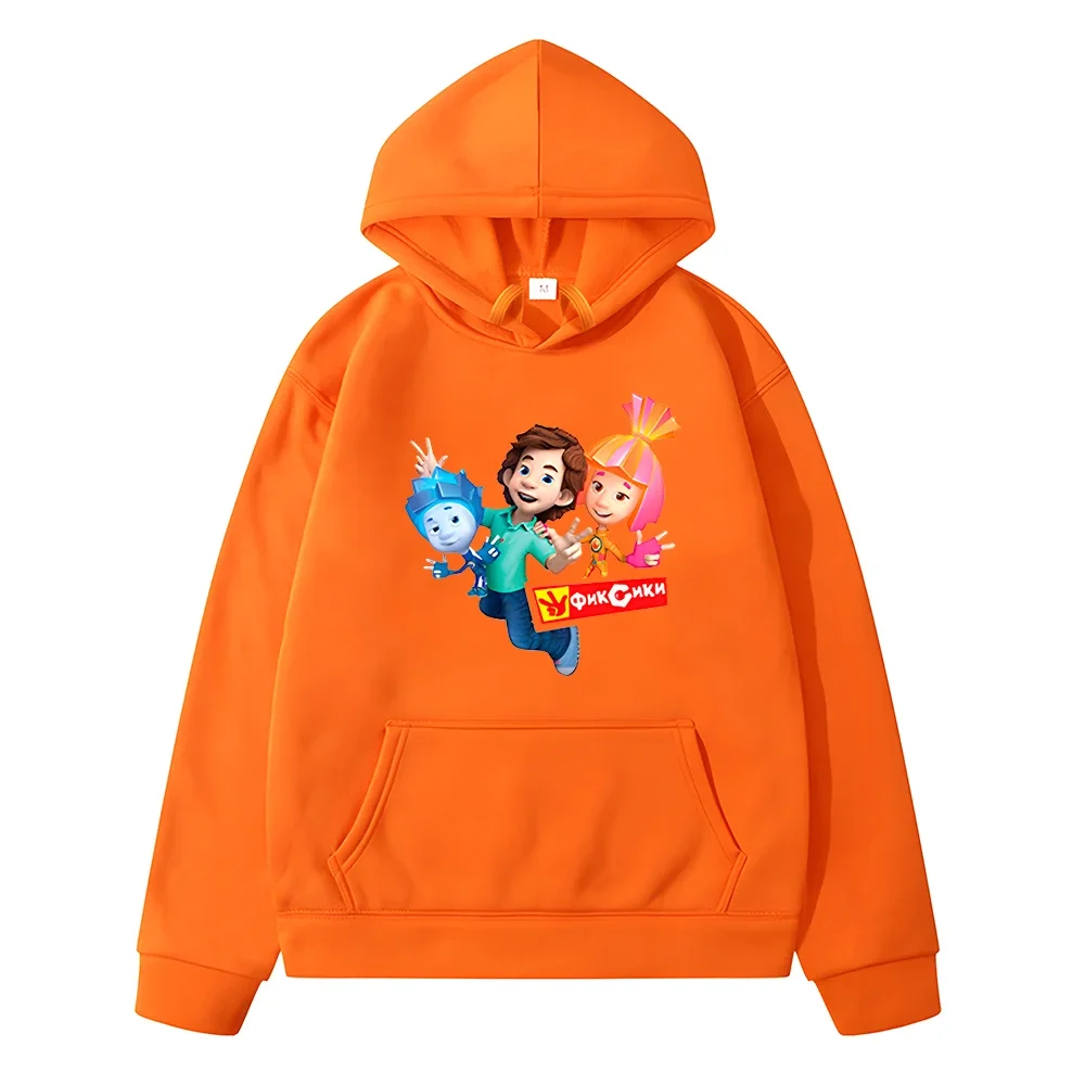 Russia Cartoon The Fixies Hoodies Boys girls Spring Autumn Fleecing Anime Sweatshirt Hoodie y2k sudadera kids clothes girls 2023