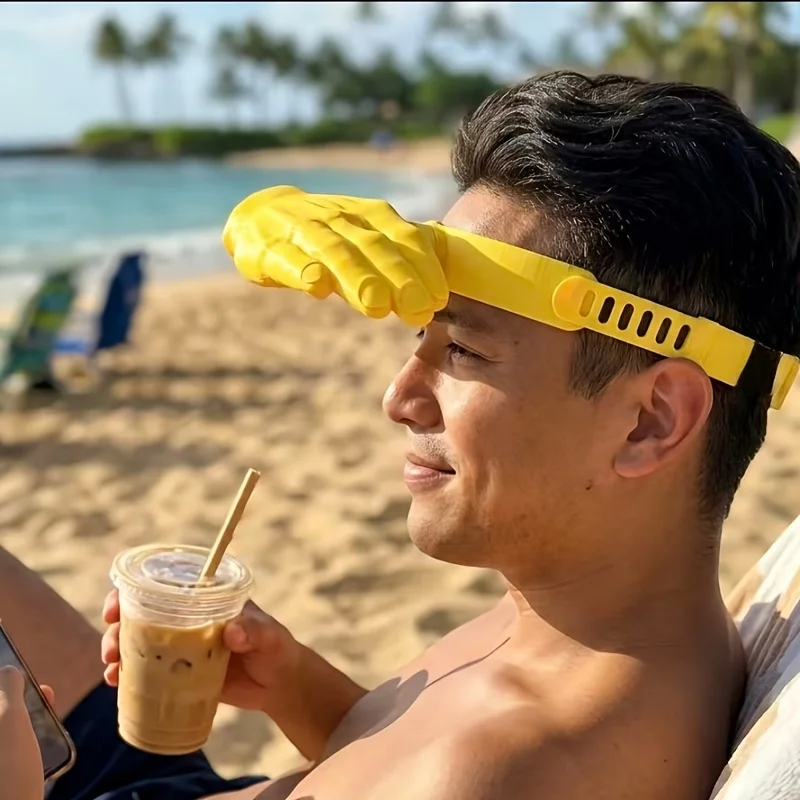Novelty 3D Palm Sun Hat Funny Hand Shape Sun Visor Unisex Sun Shield For Outdoor Stadium Spectator Beach Concert Party Travel