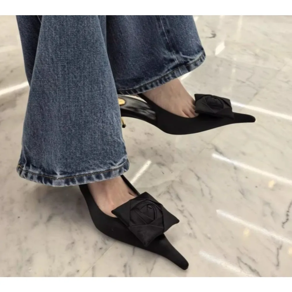 Summer Women's New Pointed Shallow Mouth Sandals Fashion Show Party Wedding Women's Large Size 42 Stiletto Sandals view 4