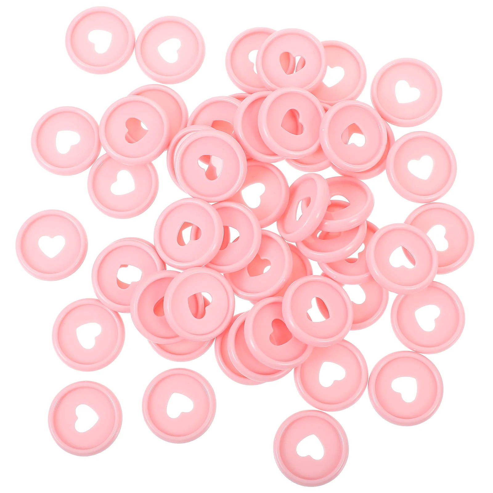 50 Pcs Accessories Mushroom Hole Binding Button Office Mini Notebook Heart Discs Binder Plastic Planner Supply