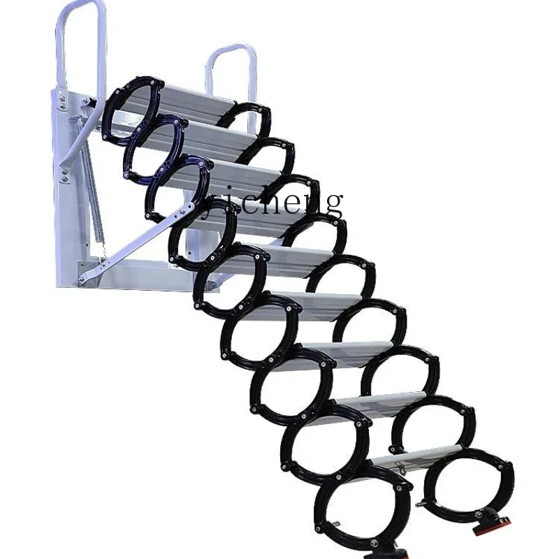 

outdoor indoor and outdoor loft ladder wall hanging folding telescopic lift household stairs