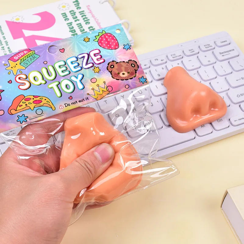 Funny Pimple Popper Squeeze Toy Squishy Nose Reusable Low Rebound Fidgets Toys Anxiety-relieving Anti-stress Toys for Friends