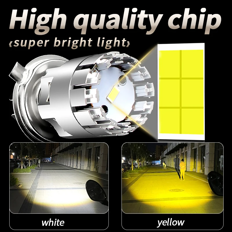 fuumin　ライト6本 1PC For Yamaha XJ6 FZ6N Motorcycle H4 H1S 9003 Lens LED Headlight