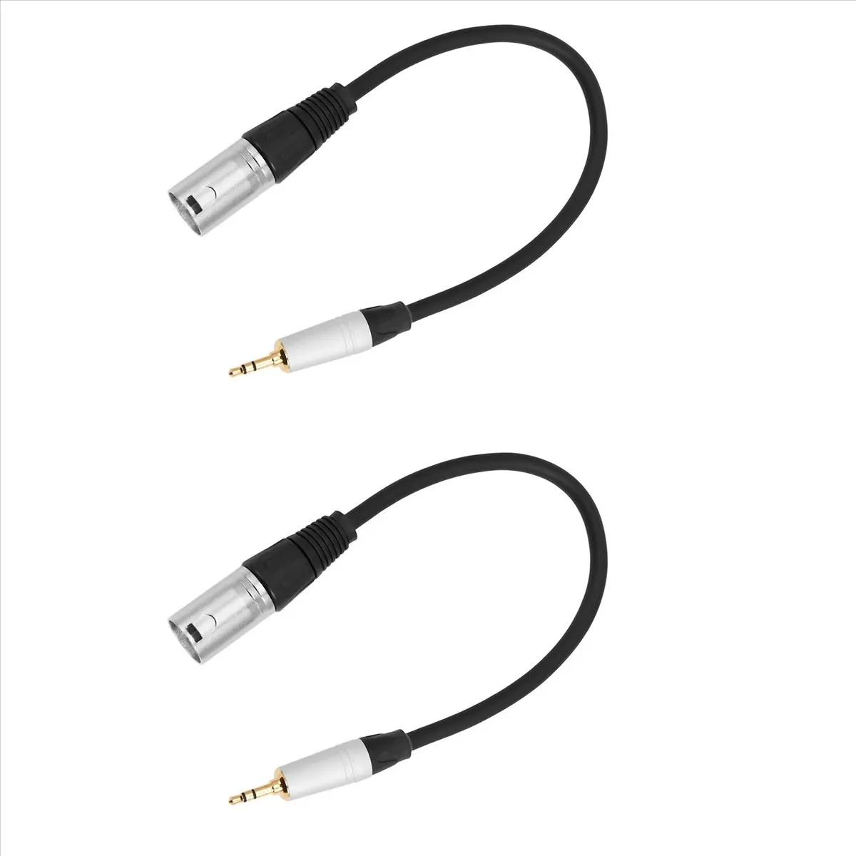 AABFK 2X 0.3 Meters 3.5mm Male Jack Plug to 3 Pin Xlr Male Shielded Stereo Cable for Microphone Audio Record
