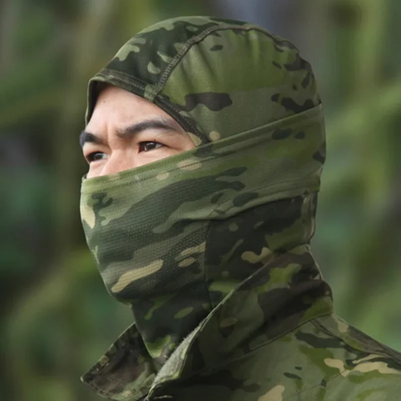 Seluruh wajah พราง Balaclava หน้ากากผู้ชาย, ผ้าคลุมศีรษะปั่นจักรยานสกีปั่นจักรยาน