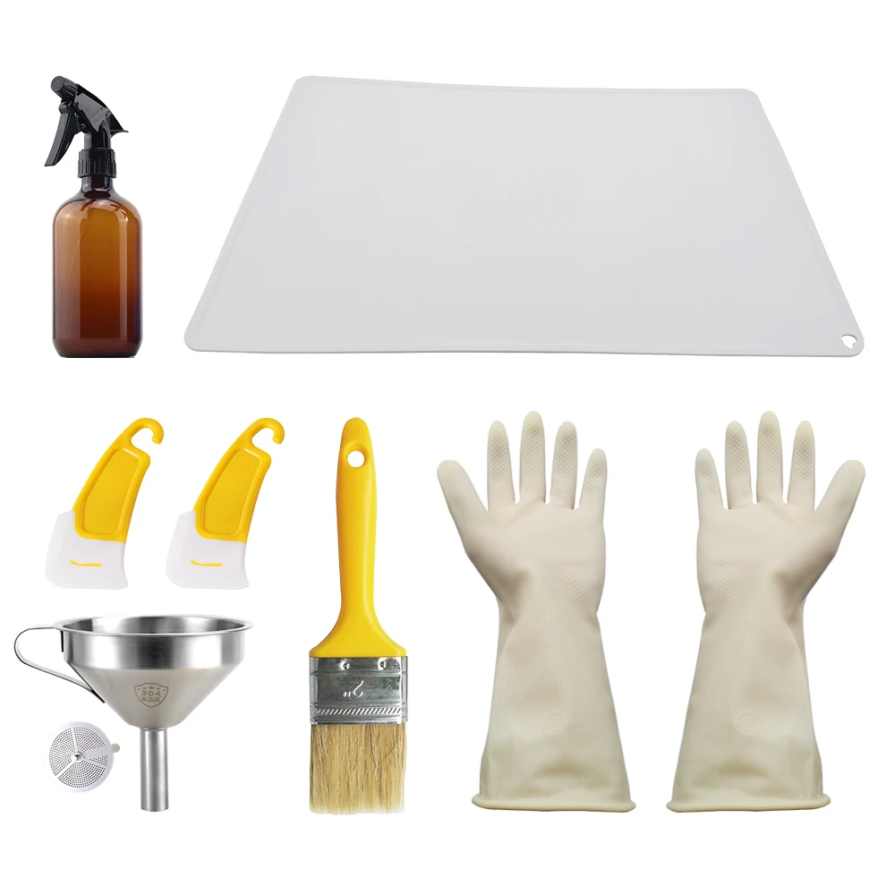 

Cleaning Kit For LCD 3D Printer Printing Model , Tank , Platform Cleaning, Resin Recycling, And Desktop Protection