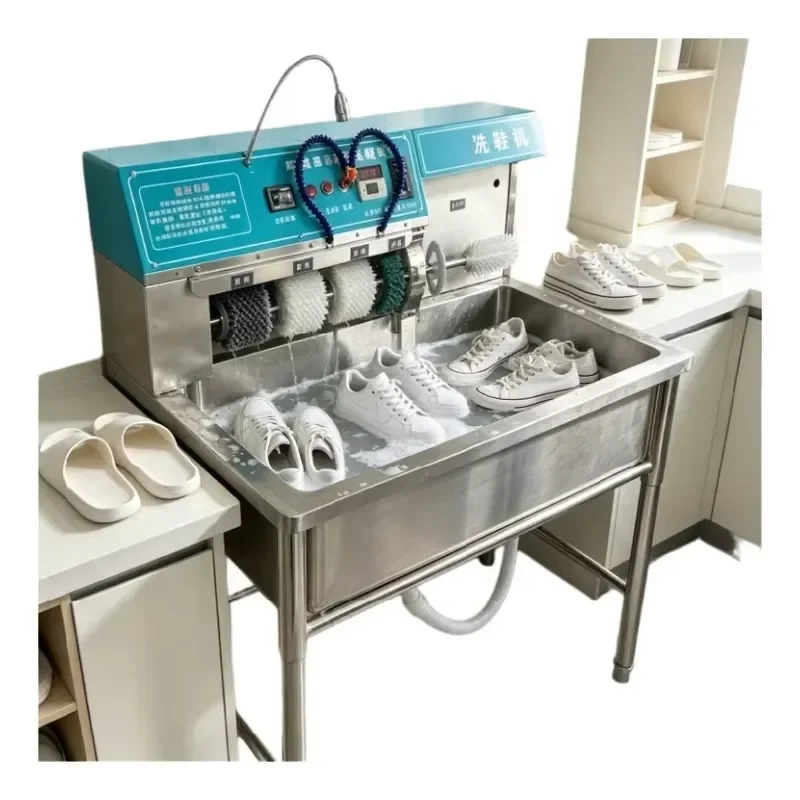 Industrial Ozone Shoe Washing Machine with Hot Air Drying Cabinet for Laundry and Sports Shoe Stores