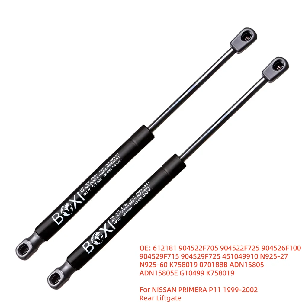 

BOXI 2 шт. газовые пружины-амортизаторы для крышки багажника 904522F705 904522F725 для NISSAN PRIMERA P11 1999-2002, амортизационные стойки для хэтчбека