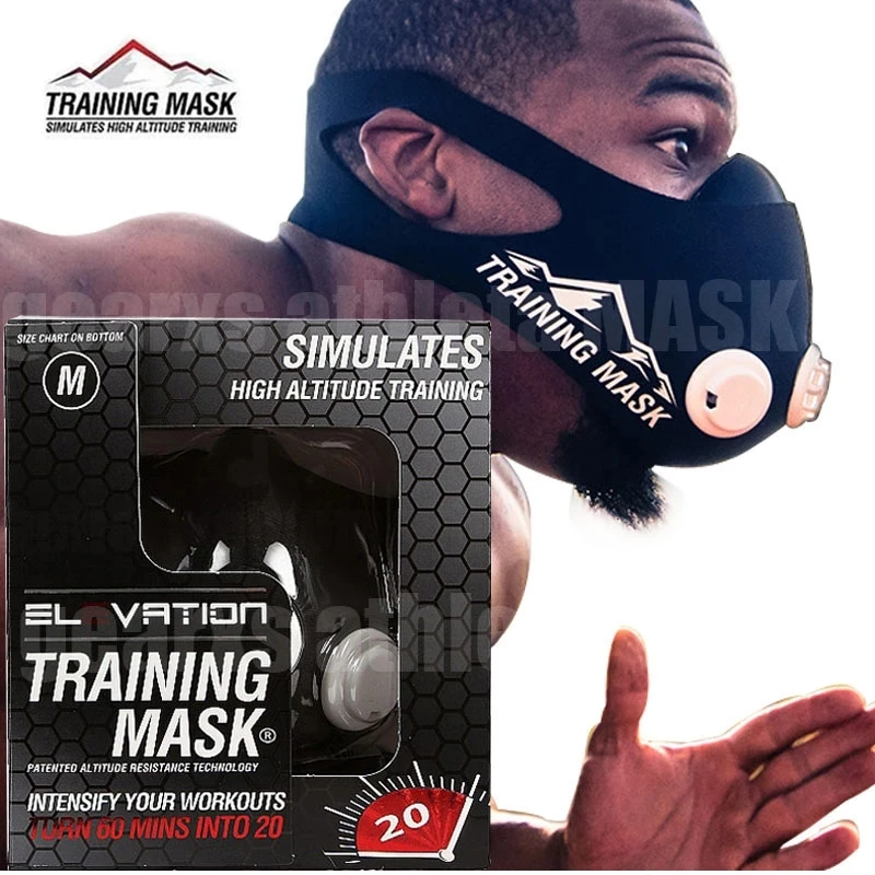 Mascarilla deportiva de simulación de elevación, máscara de entrenamiento de resistencia, transpirable, 3,0, 2,0