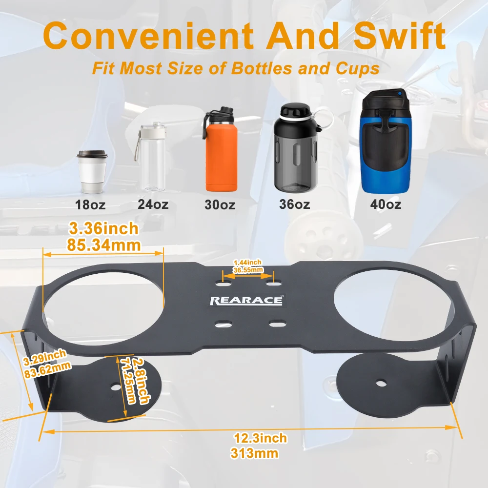 Fit Voor Talon 1000R/X 2019-2023 Talon 1000X-4 Fit Voor Kawasaki Teryx KRX 1000 2020-2023 Grab Bar Dual Bekerhouder Bekerhouder