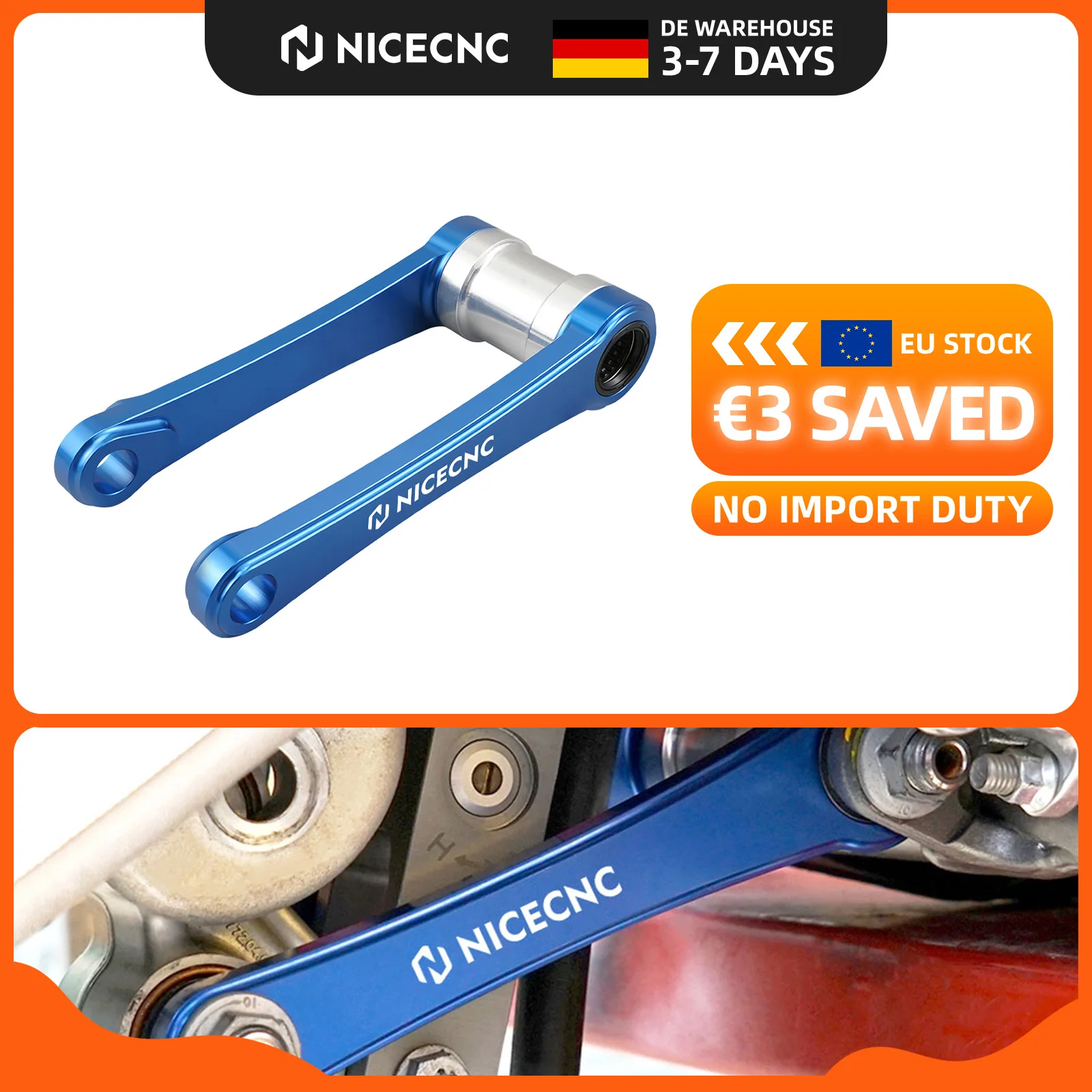 (EU-Lager) NICECNC Für 2023 2022 2021 Husqvarna TE 300 TE 250 150 FE 50 450 350 Motorrad 1'' Tieferlegungs-Verbindungsglied Für GasGas EC 300 EC 250 MC EX