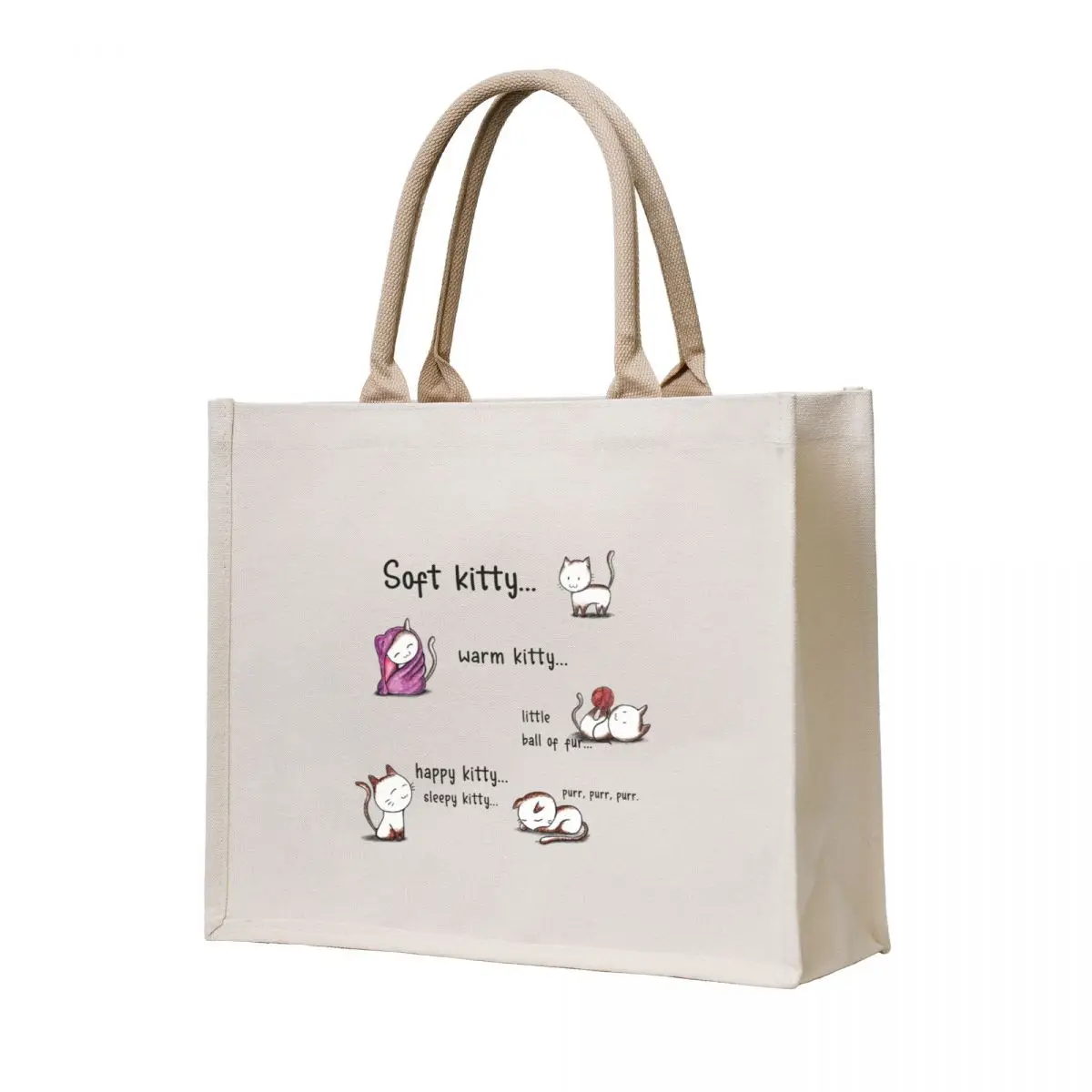 

Soft Kitty - Warm Kitty - Happy Kitty - Sleepy Tote Bag Women's tote bag Shopper handbag hand bags