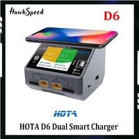 HOTA D6 Dual Smart Charger DC650W 15A Maximum current 1600mA Built-in Micro USB for 1-6S Lipo LiHV/NiZn/Nicd/NiMH Battery