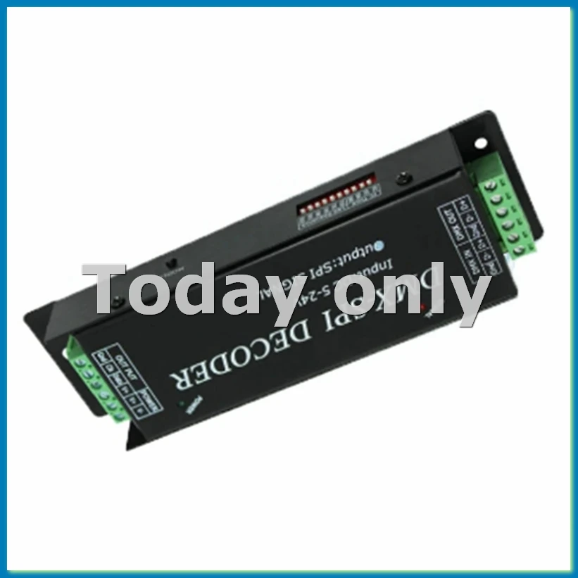 

DMX200 SPI Signal LED Controller to Decoder for 2801 6803 2812 2811 Strip Light Tape DC5V 12V 24V-BCBW
