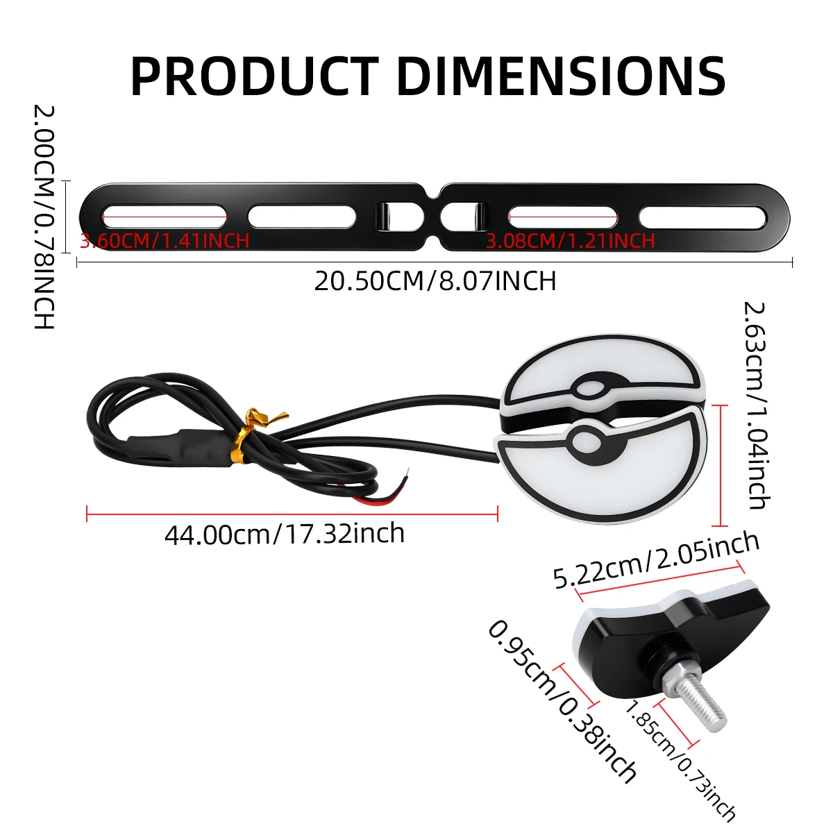 KEVANLY Motorcycle Devil's Eye Led With Rear Light Bracket DRL Flash Turn Signal License Plate Tail Reverse Clearance Lamp 12V
