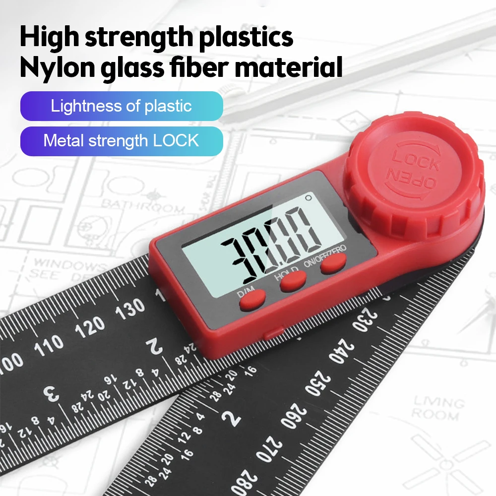 360 Electronic Goniometer Protractor Angle Measurement Tool Angle Ruler Meter Angle Finder Woodworking Tools