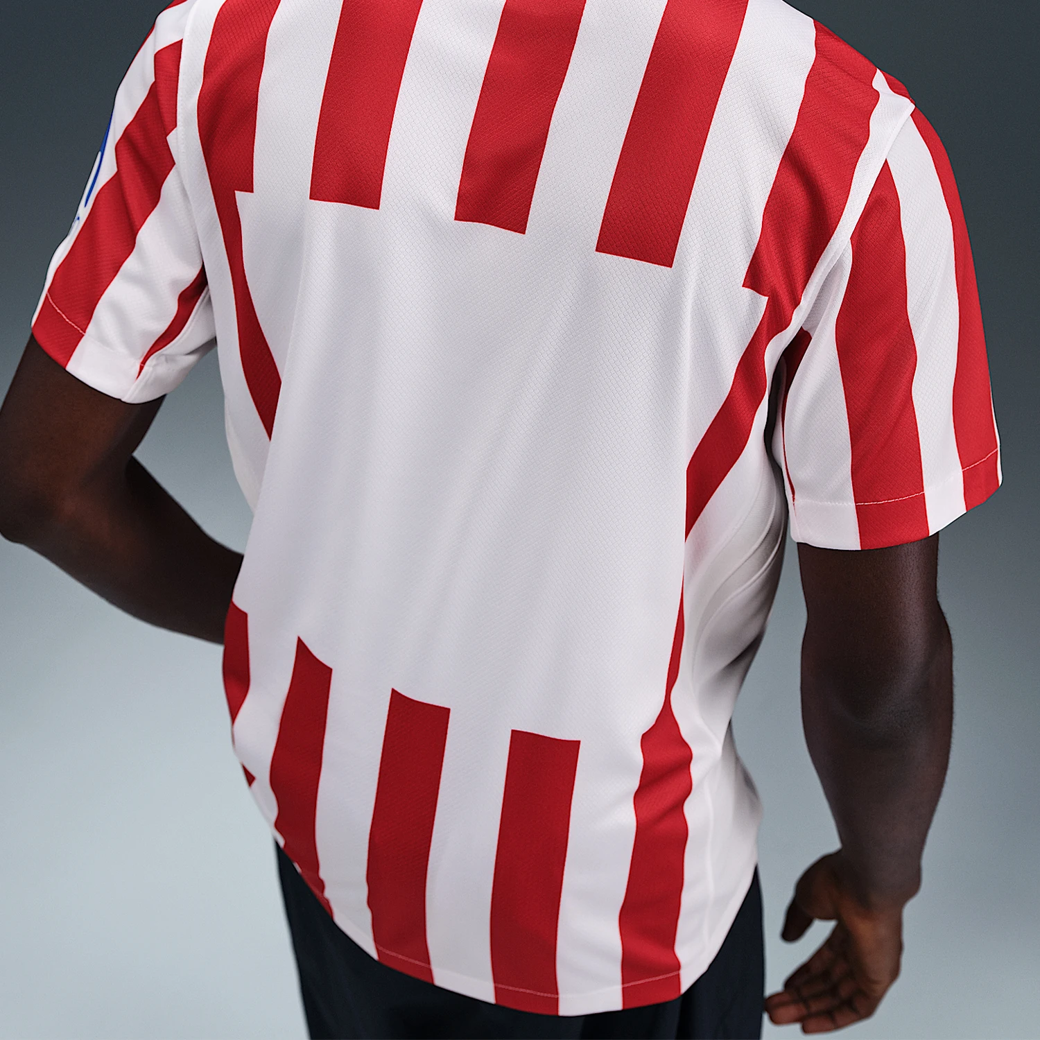 Nike genuine Dri FIT men's training striped sports round neck short sleeved shirt HJ4587-615