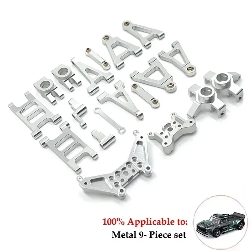 MJX Hyper Go 14301, 14302, 14303 Piezas de actualización automotriz RC, copas de dirección de metal, brazos oscilantes superiores e inferiores y otras piezas