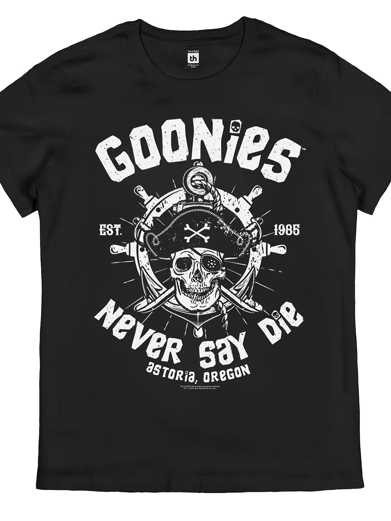 Goonies Never Say Die imprimé devant, T-shirt à manches courtes pour hommes