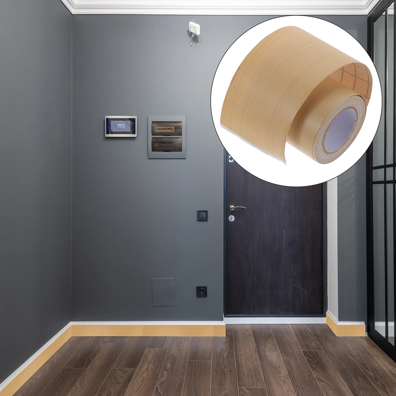 

5M Self-Adhesive Background Wall Sticker PVC Skirting Board Covers Flexible Molding Trim for Floor Wall Decor Easy Install