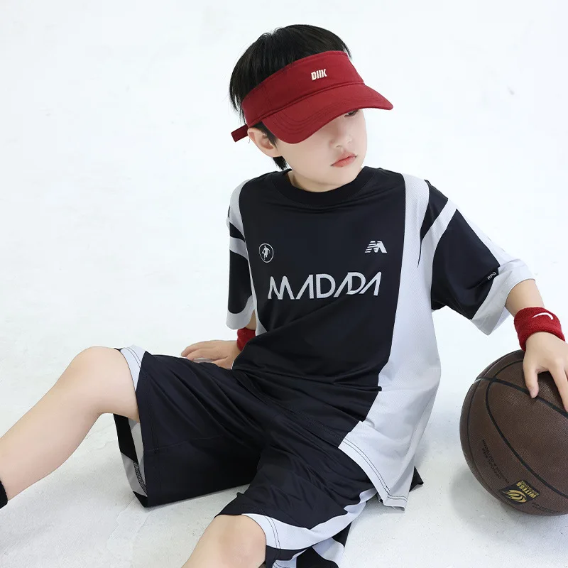 Boys Sports Suit 2024 New Children's Short Sleeve T-shirt Suit Casual Boys Clothes  kids boutique clothes