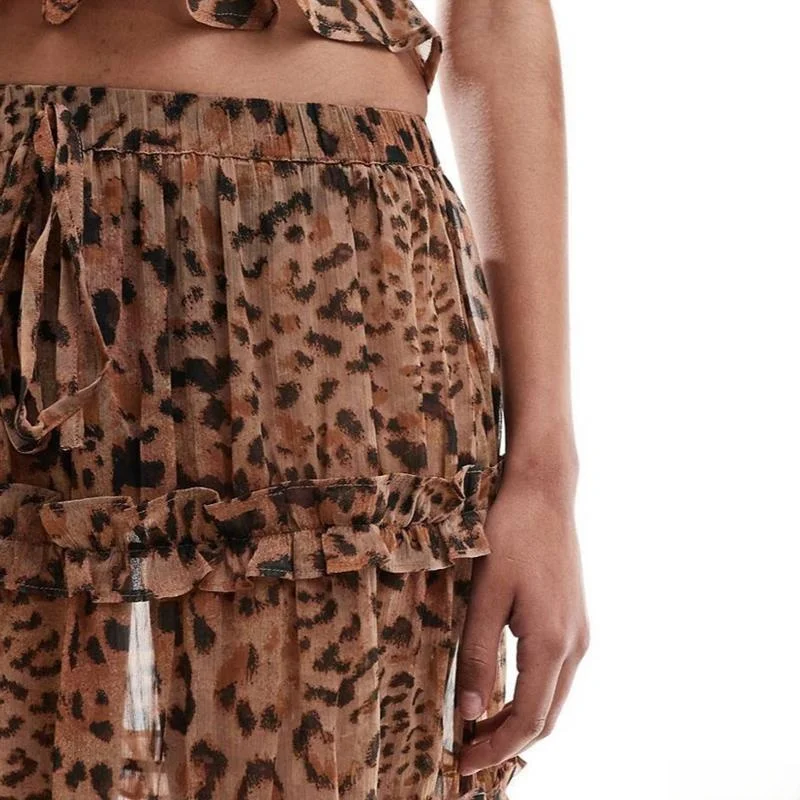 Verão feminino svel longo dr leopardo impressão ter ne vestido transfronteiriço sle noite dr faionable plus size