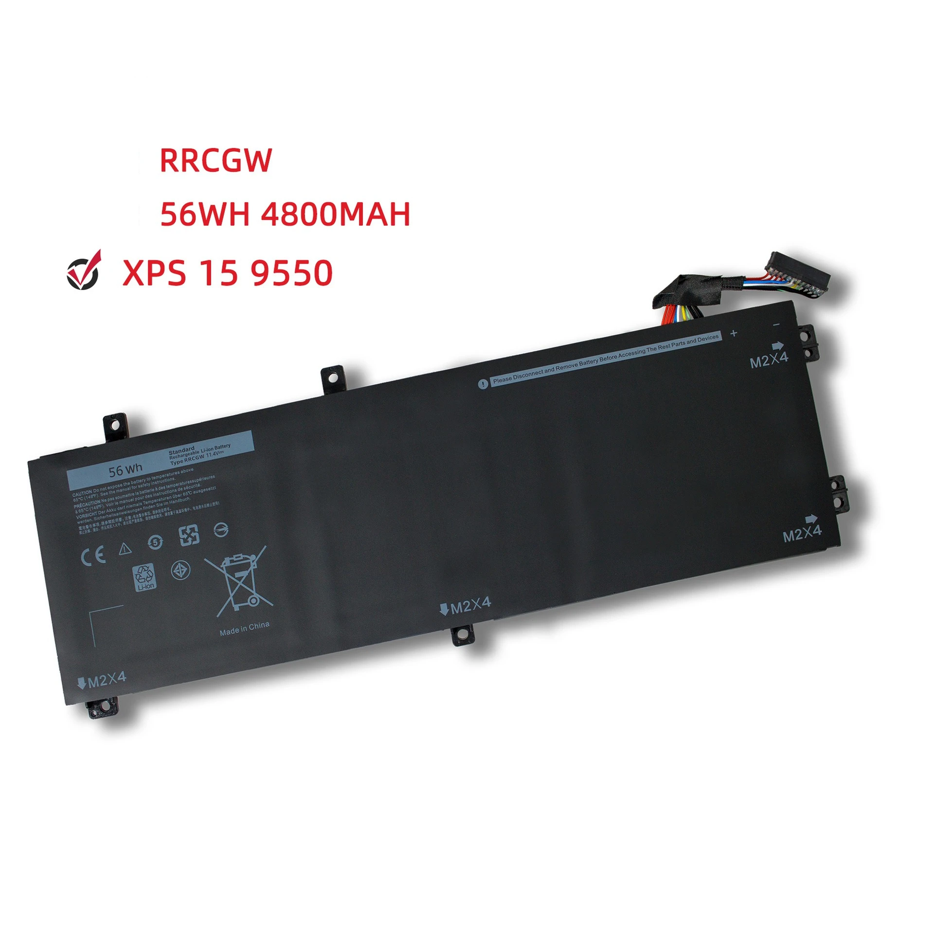 4GVGH 6GTPY RRCGW H5H20 Laptop Battery for Dell XPS 15-9560 9550 9570 7590 Notebook Battery