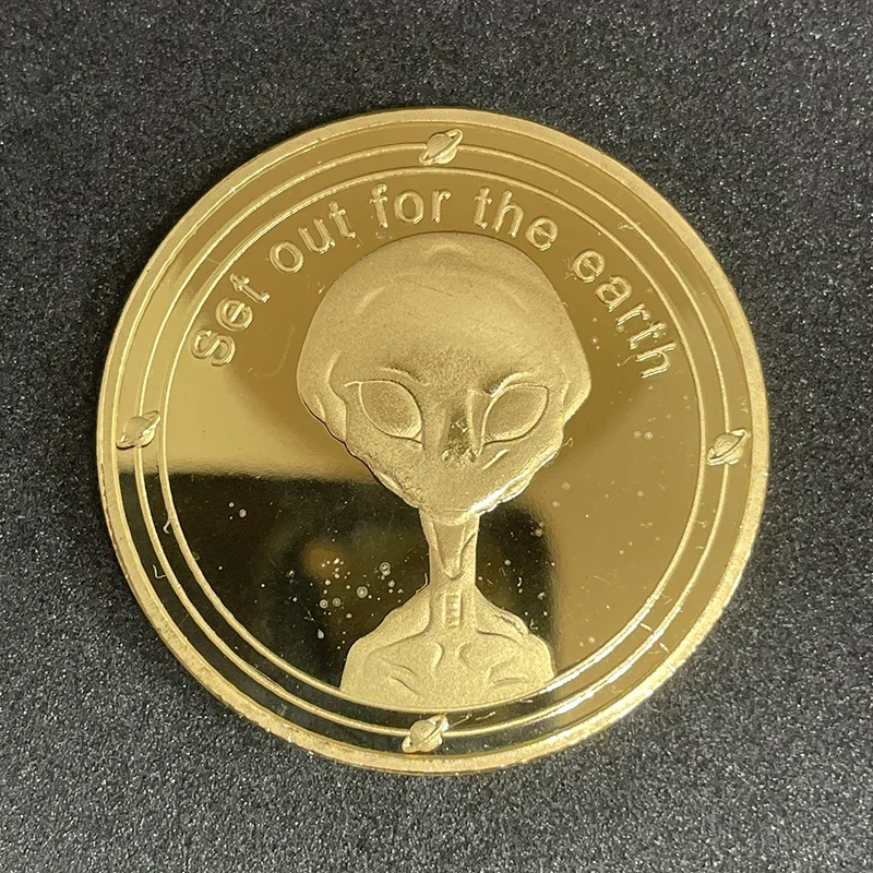 Alien Spacecraft Souvenir Coin Universe Collection Coin
