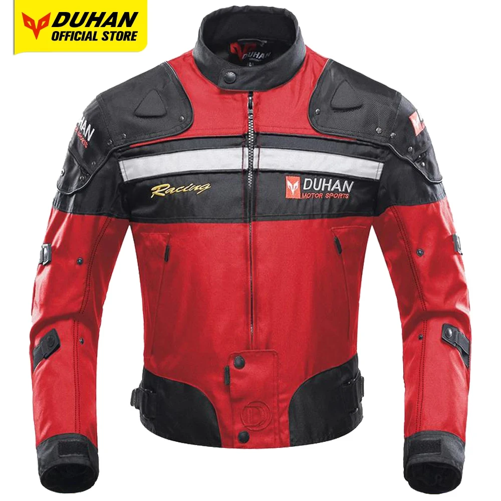 

DUHAN Motorcycle Jacket Men Protective Moto Jacket Windproof Motocross Racing Clothing Four Seasons Warm Motorbike Jacket Men