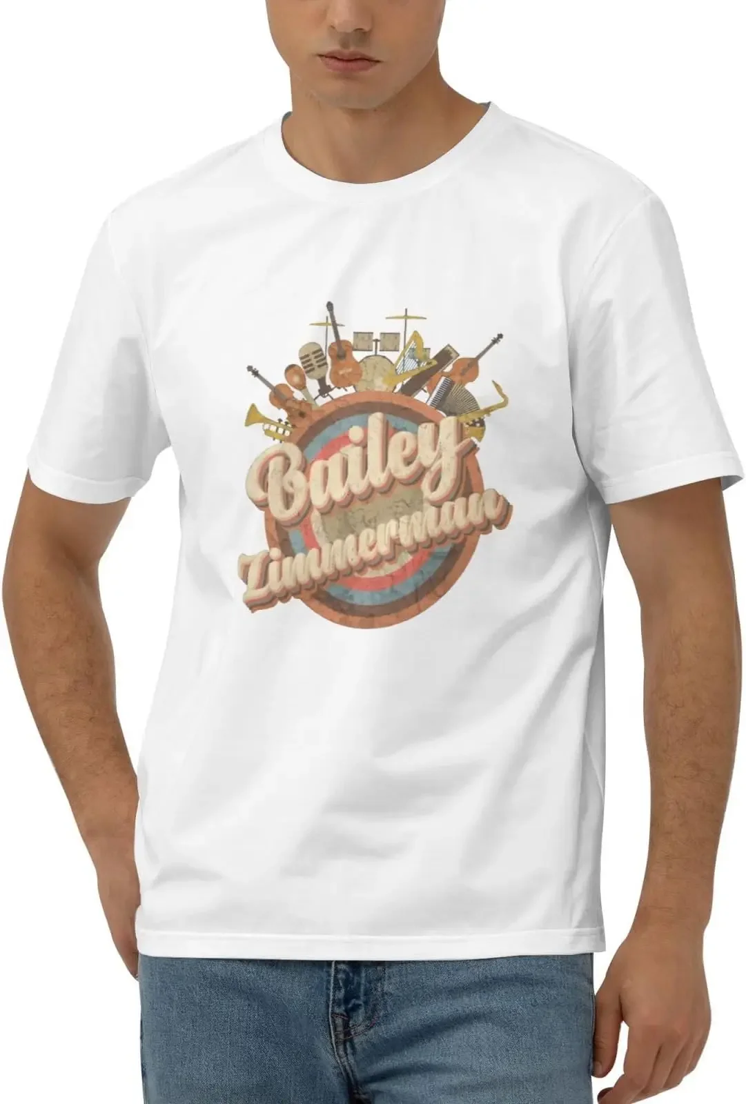 Bailey Music Zimmerman Shirts for Men Short Sleeve Cotton Tshirts Tees High Quality 100%Cotton Short Sleeve