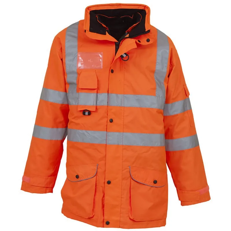 High quality 7-in-1 Warm Detachable jacket road safety reflective Jacket outdoor night reflective clothing