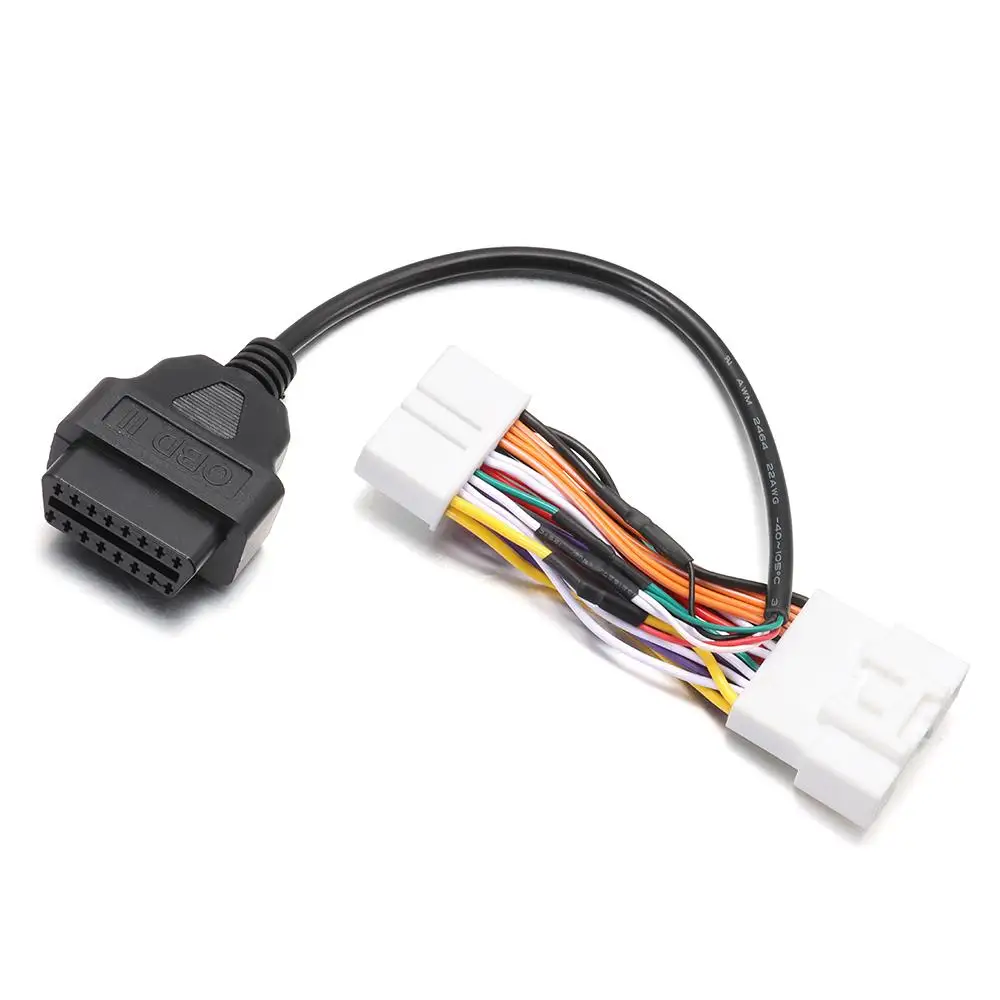 

26 Pin To 16 Pin OBD2 Adapter Splitter Plastic Rubber, Harness Scanner Splitter Black Brass Diagnostic Cable Adaptor